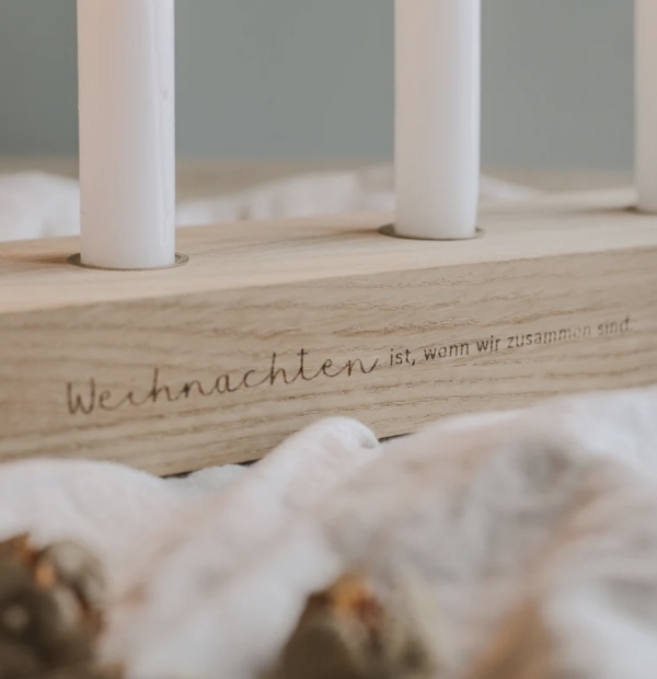 EULENSCHNITT Kerzenbrett „Weihnachten…“ – Bild 2