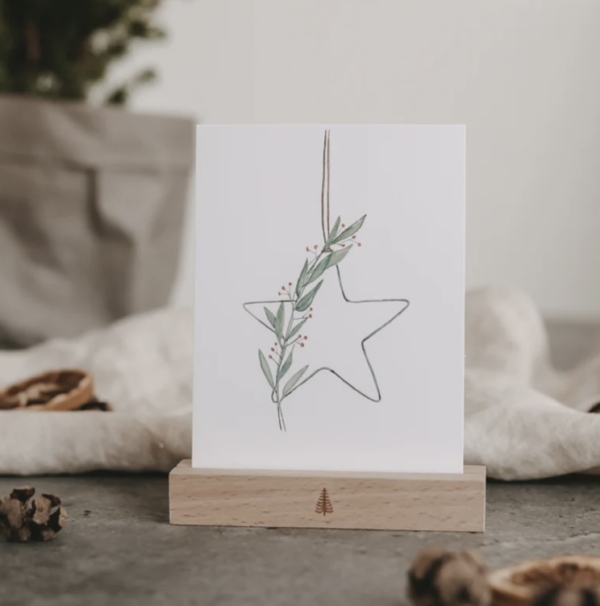EULENSCHNITT Aquarellkarte „Star Wreath“